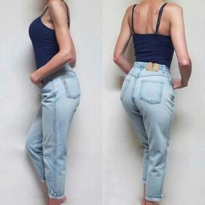 VINTAGE Gitano Light Wash High Rise Tapered Jeans